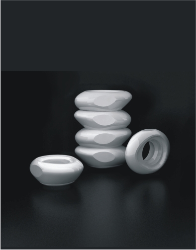 Andy C Pod Porcelain Serviette Rings (6 Rings)